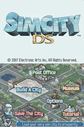 SimCity DS (Korea) screen shot title